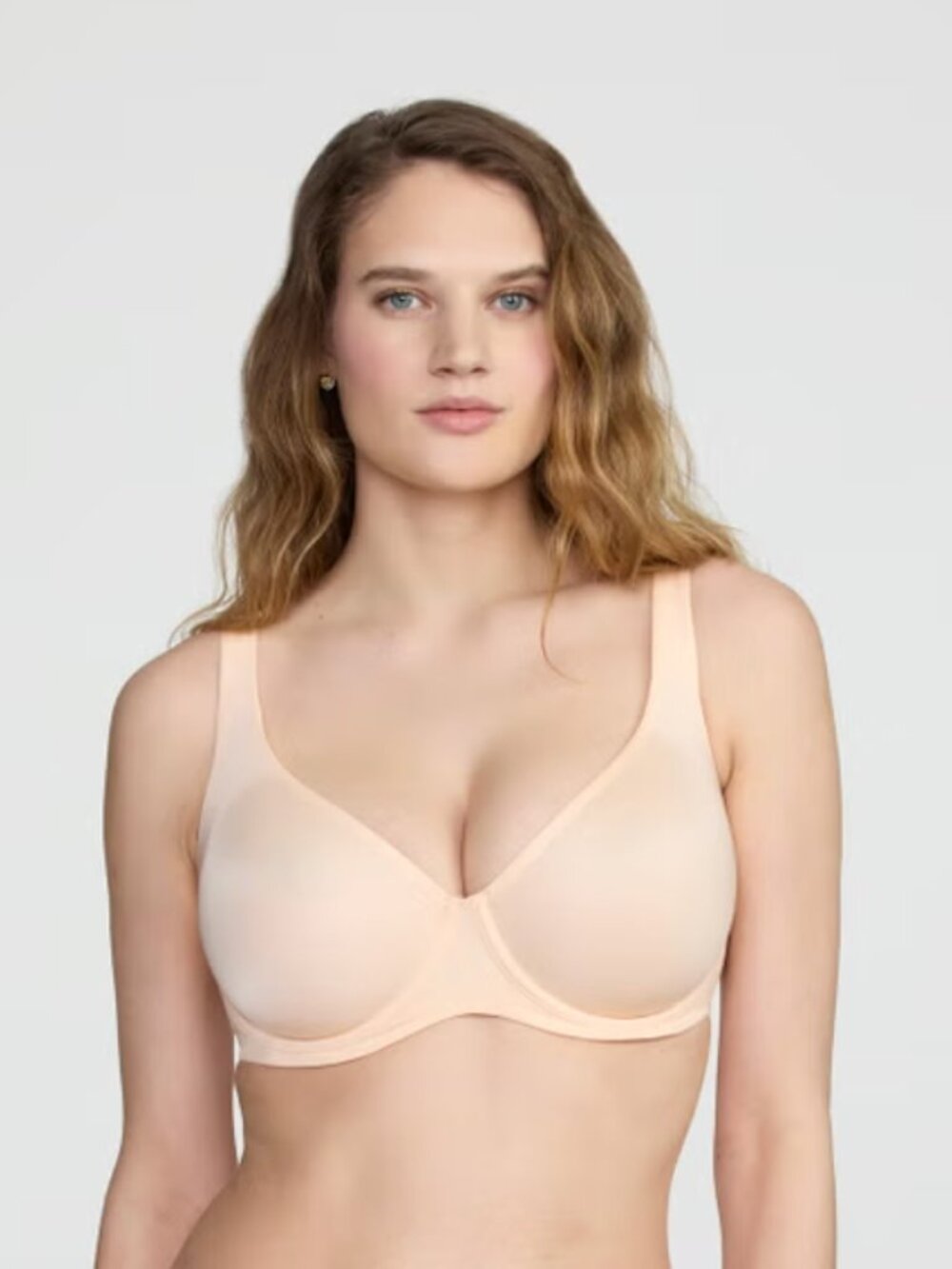 Cuup Women's The Scoop Micro Seamless Unlined Bra Blush/Beige 34E